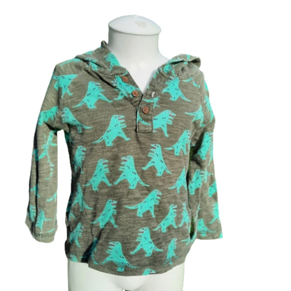 GYMBOREE hooded dinosaur shirt 18 to 24 months