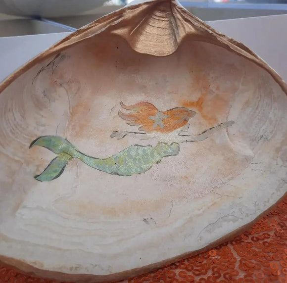 Clam Shell Art Mermaid
