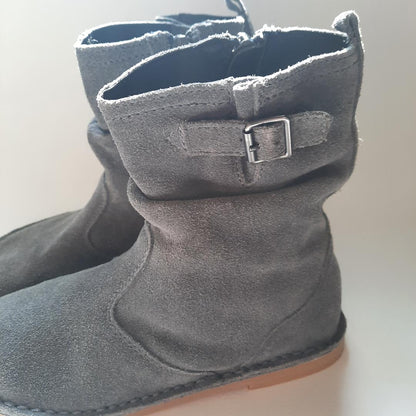 Naturino Girl's Grey Suede Slouch Boots size 30