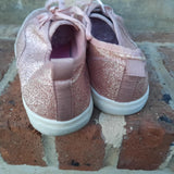 Ladies Pink Glitter  Sneaker size 8