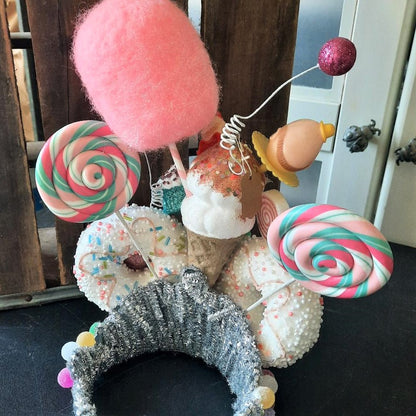 Sweet Tooth Candy Headpiece /Birthday Headpiece/ Photo Prop