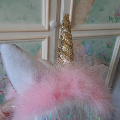 Handmade Pink Unicorn Headpiece /Photo Prop