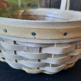 Signed Longaberger 2002 Edition Wood Basket Yellow