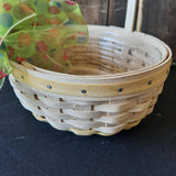 Signed Longaberger 2002 Edition Wood Basket Yellow