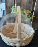 Signed Longaberger 2002 Edition Wood Basket Yellow