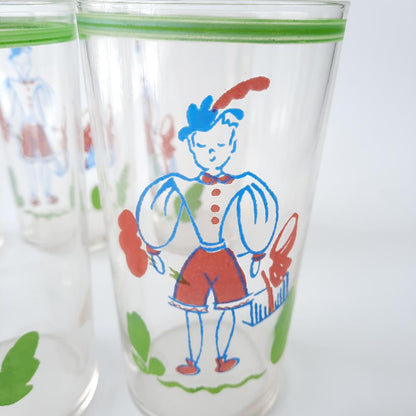 Vintage Highball glasses Dutch Boy