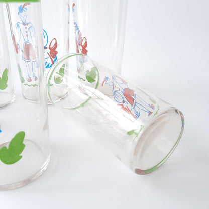 Vintage Highball glasses Dutch Boy